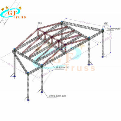 populaire openlucht het dakbundel van het ontwerpaluminium met CAD tekening