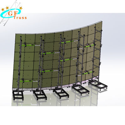 Het hangen van het Gebogen LEIDENE Scherm 0.8M 0.5M Aluminum Alloy Truss