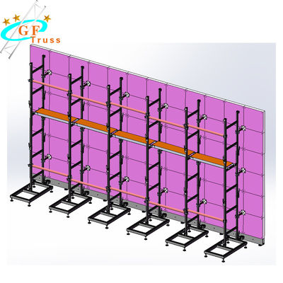 Aluminiumlegering 6mx7m LEIDENE het Schermbundel voor 500*500mm Kabinets van de LEIDENE de Steun van het de Tribunealuminium het Schermvertoning