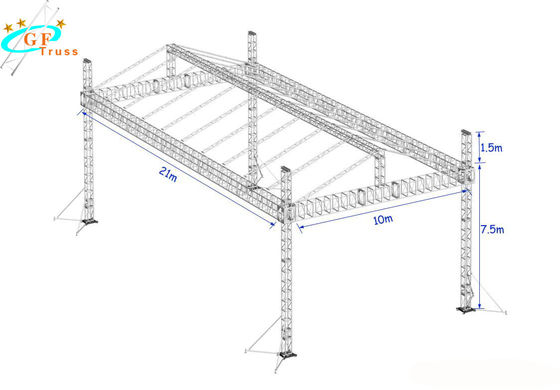Naar maat gemaakt Metaaldak DJ Lichte 30M Stage Display Truss voor Bar